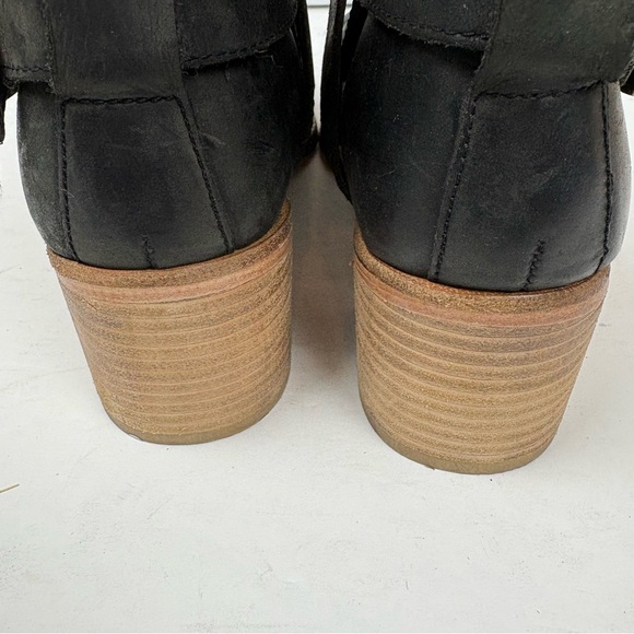 NWT Free People Black Looped Ankle Boot Strappy Pointed Toe Womens size 38.5 8.5 - Picture 7 of 11